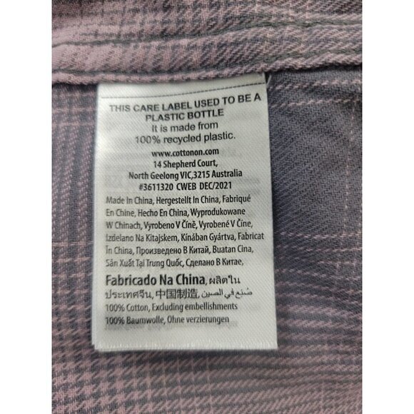 Cotton On Long-Sleeve Faded Plaid Shirt Men's.  Size XXL. New With Tags $49 - Picture 8 of 9